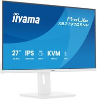 Iiyama ProLite XB2797QSNP-W1 27 Zoll QHD IPS Monitor mit USB-C Docking, KVM und LAN in Weiß - Bild 1