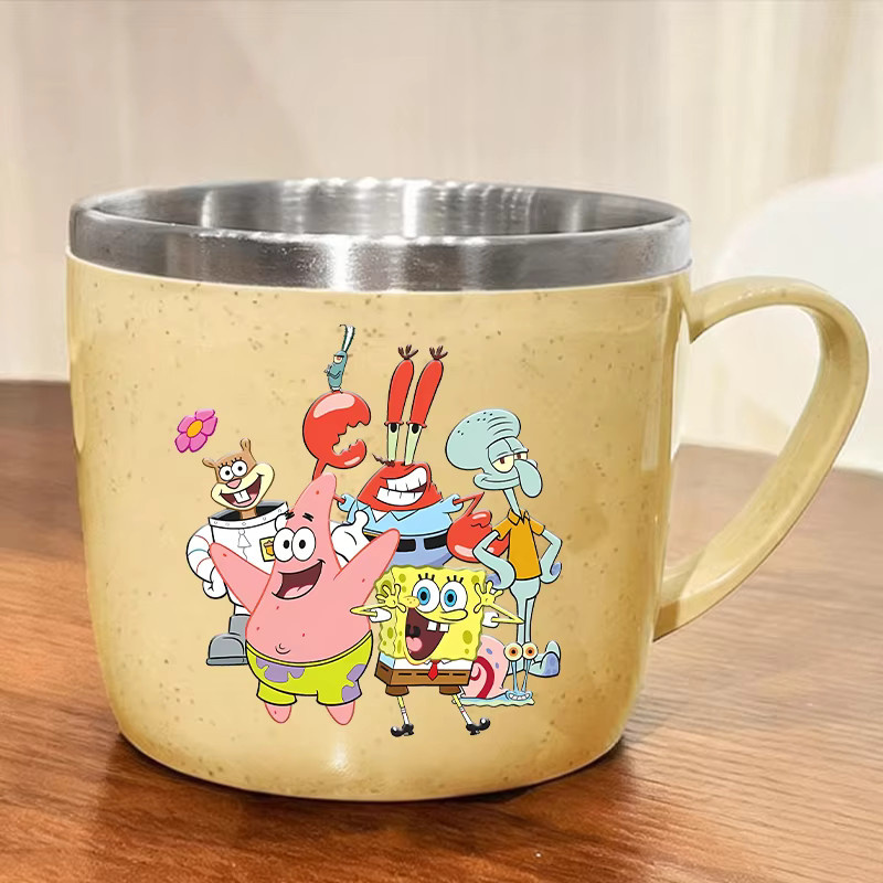 SpongeBob Schwammkopf Doppelwandiger Edelstahlbecher mit Kunststoffgriff in Multicolour von Potdemiel - Bild 2