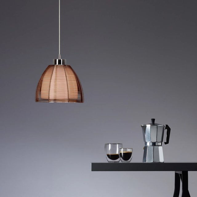 Brilliant Pendelleuchte Relax in Bronze und Chrom mit E27 Fassung, höhenverstellbar und für LED-Leuchtmittel geeignet - Bild 1
