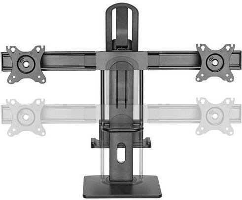My Wall Monitor-Standfuß HL61L für 2 Displays, 43,2 cm bis 68,6 cm, Schwarz, drehbar, neigbar und höhenverstellbar - Bild 1