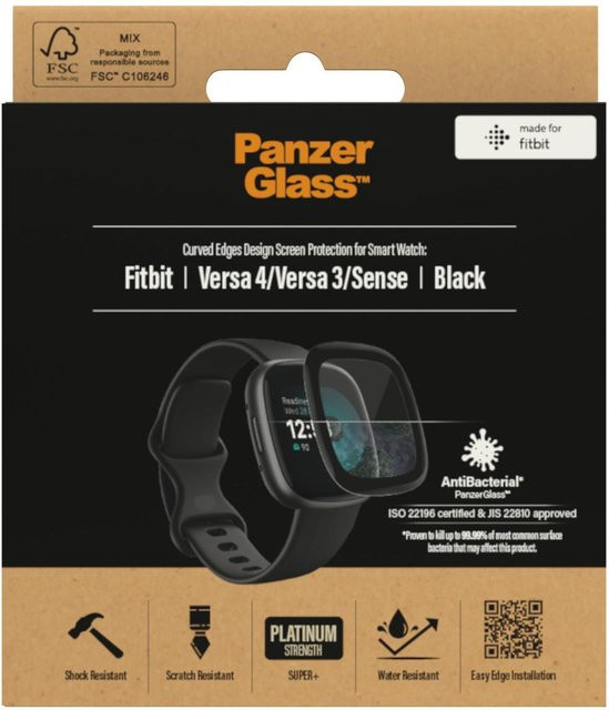 Fitbit Displayschutzglas, Schwarz, Unisex - Bild 1