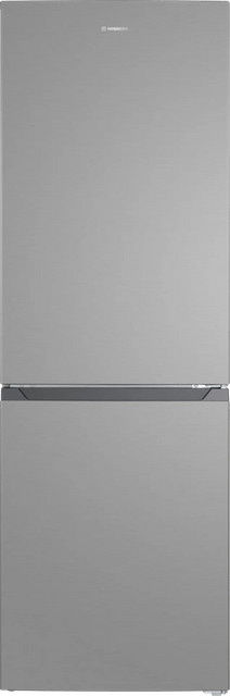 Wisberg WBKVC185CNFZ No-Frost Kühl-Gefrierkombination in Silber mit Bottom-Gefrierfach und Standard-Fresh-Zone - Bild 1