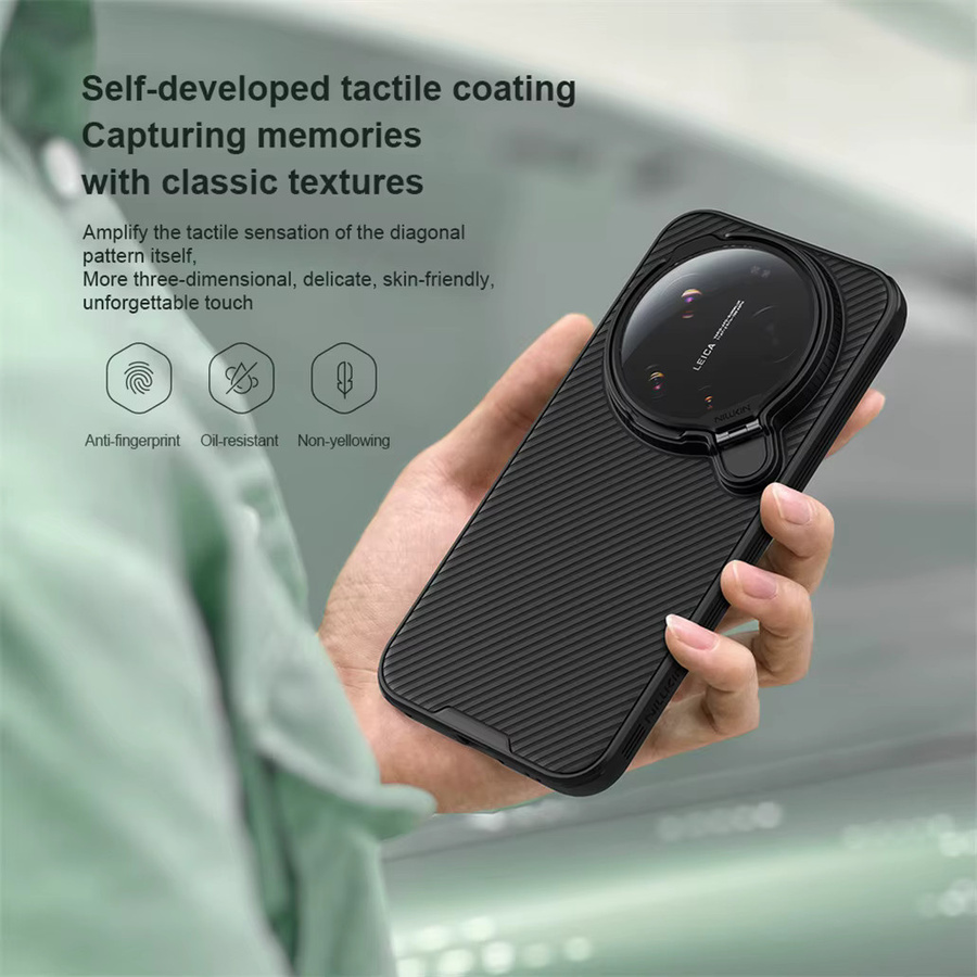 NILLKIN CamShield Prop MagSafe Magnetische Hülle für Xiaomi 17 Ultra in Schwarz mit Kameraabdeckung und stoßfestem Telefonhalter - Bild 2
