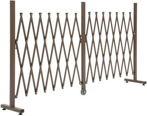 Ausziehbares Scherengitter MUVOE in Braun aus Aluminium und Eisen, Breite: 52 bis 405 cm - Bild 1