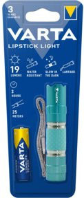 Varta Lipstick Light LED Taschenlampe inklusive 1AA Batterie mit IPX4 Schutz und lippenstiftförmigem Design - Bild 1