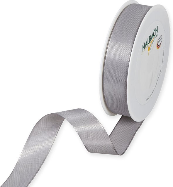 Halbach Taftband aus Polyester in Grau, Breite: 2,5 cm, Länge: 5 m - Bild 1