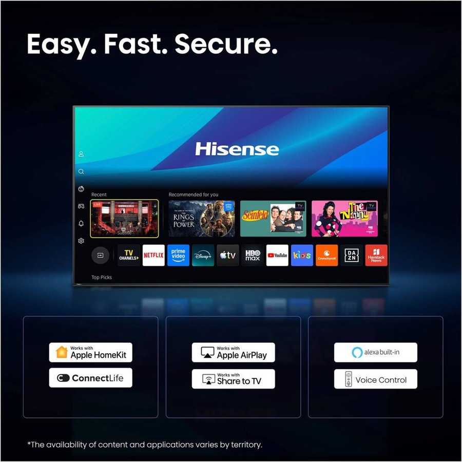 Hisense 55U7SE ULED Mini-LED Smart TV in Schwarz mit 4K UHD, 144 Hz und VIDAA OS - Bild 2