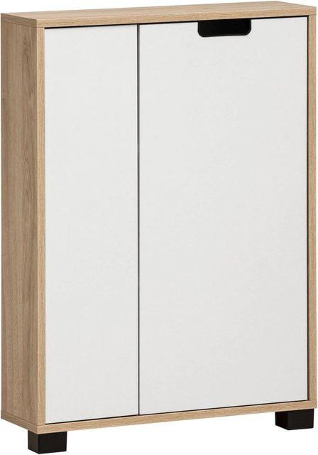 Schildmeyer Unterschrank Emmik in Weiß-Eiche matt, B/H/T: 59,8 x 85,2 x 19,6 cm - Bild 1