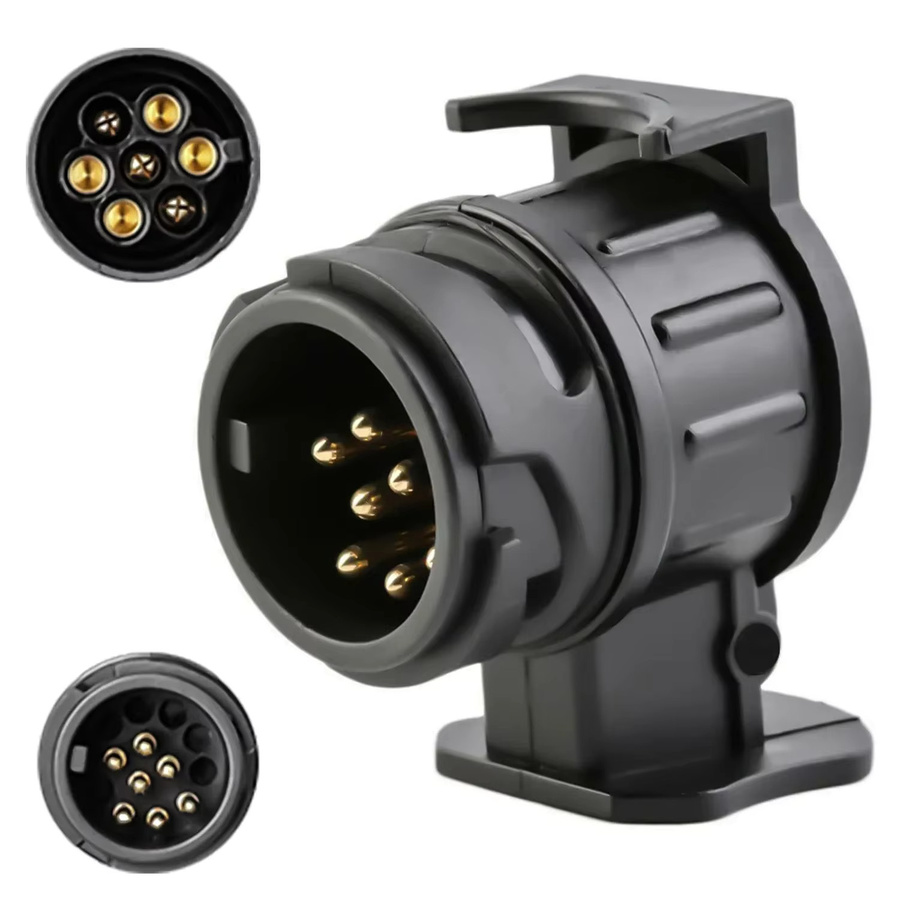 13 Pin auf 7 Pin Adapter für Anhängerkupplung Schwarz für Auto Lkw und Caravan - Bild 6