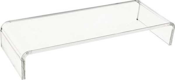 HOMCOM Ergonomischer Monitorständer aus Acryl für Laptop und PC, transparent, B/T/H: 53 x 19 x 9 cm