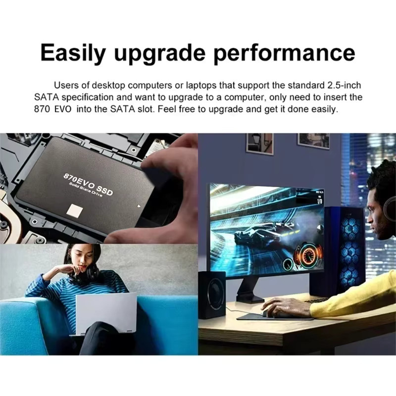 Samsung 870EVO SSD Interne Festplatte SATA3 2,5 Zoll 1TB Schwarz - Bild 4