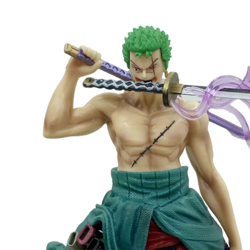 Bandai One Piece Anime Figur Roronoa Zoro Drei-klinge Sa-maximum Statue, mehrfarbig, Höhe: 21 cm - Bild 3
