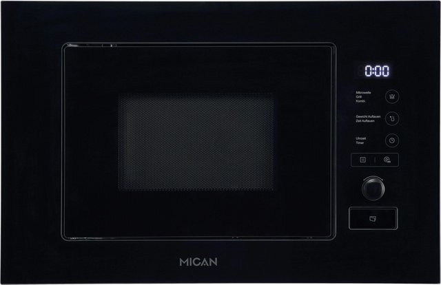 Mican Einbaumikrowelle MGM17SCBG mit Grillfunktion in Schwarz - Bild 1