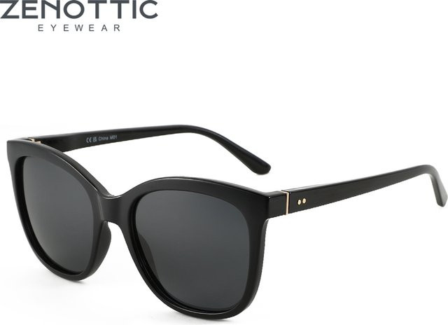 ZENOTTIC ZS2227 Sonnenbrille, Schmetterling, Vollrand, Schwarz, Damen - Bild 1