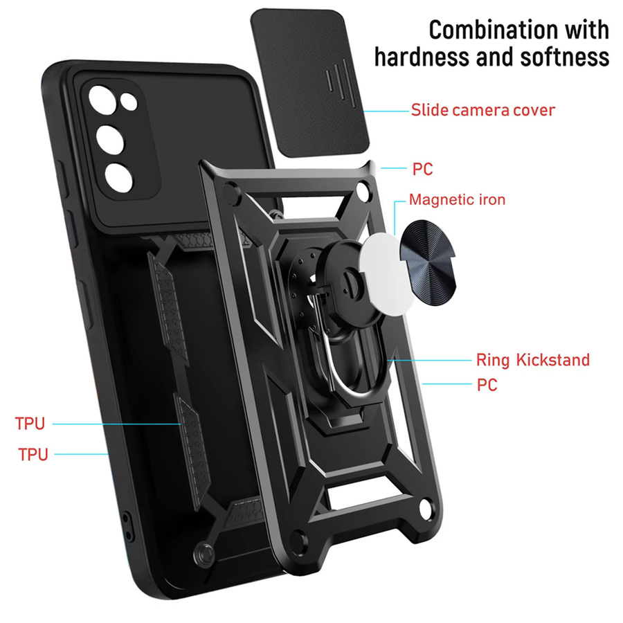 Magnetische Ring Halter Schutzhülle für Samsung Galaxy S20 FE in Schwarz und Grün - Bild 6