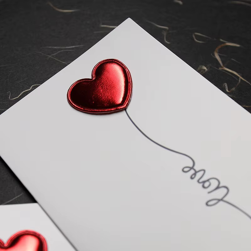 Weiße Liebespostkarte aus Papier für Valentinstag, Hochzeitseinladungen und Jahrestage - Bild 4