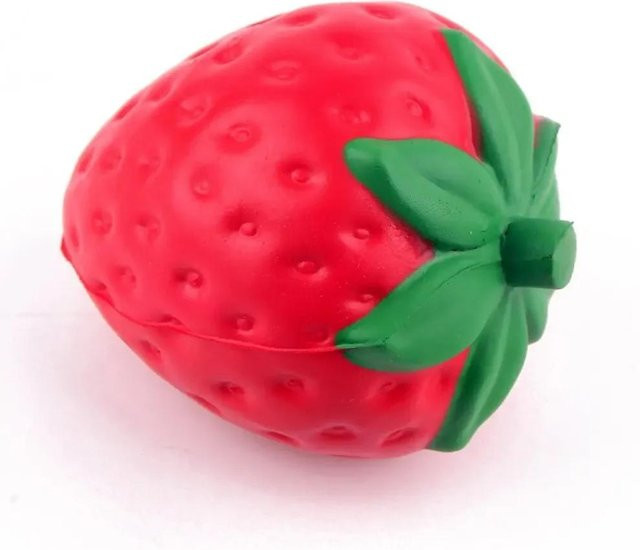 Prelext Erdbeer-Banane-Pfirsich Stressball Squishy, Knetbar, Antistress Fidget Spielzeug - Bild 1