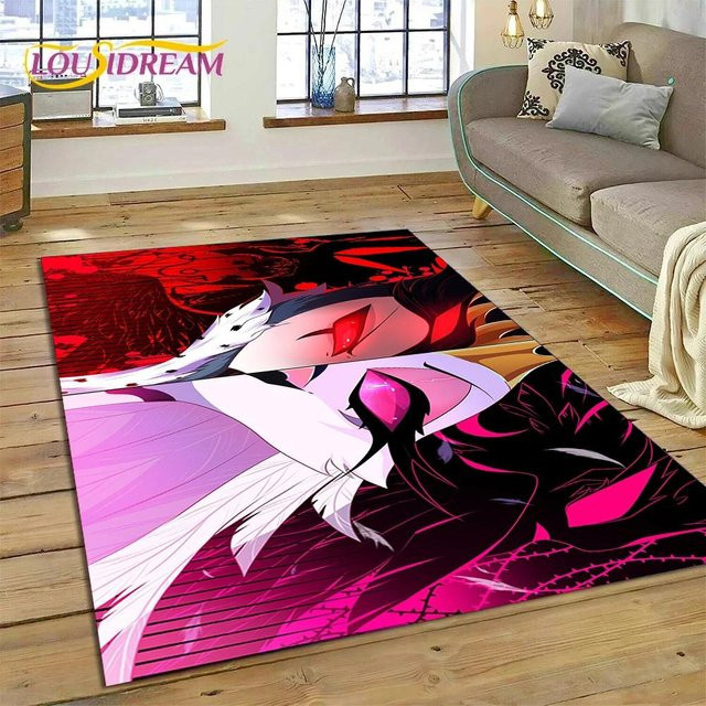 Karpetti Teppich mit Helluva Boss Blitzo und Hazbin Hotel Motiv, Mehrfarbig, B/T: 60 x 40 cm - Bild 1