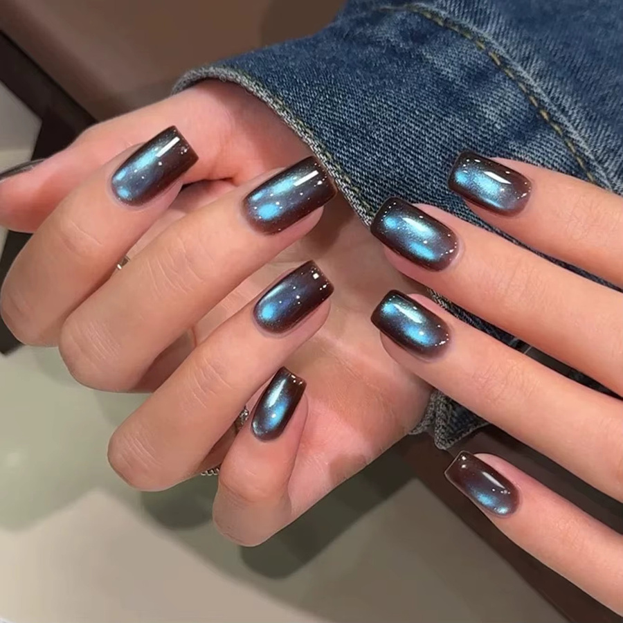 MIANEL Katzenauge-Gel-Nagellack, Himmelblau, 10 ml, glänzend - Bild 4