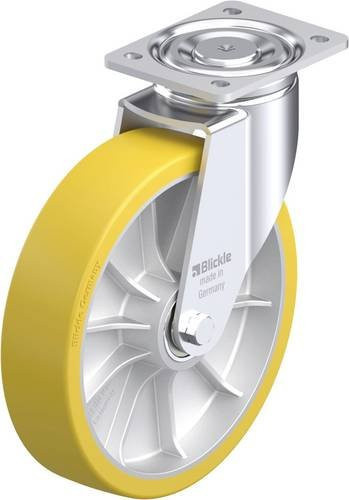 Blickle Stahlblech-Lenkrolle LH-ALTH 252K in Silber mit Rad-Durchmesser 250 mm und einer Tragfähigkeit von max. 900 kg - Bild 1