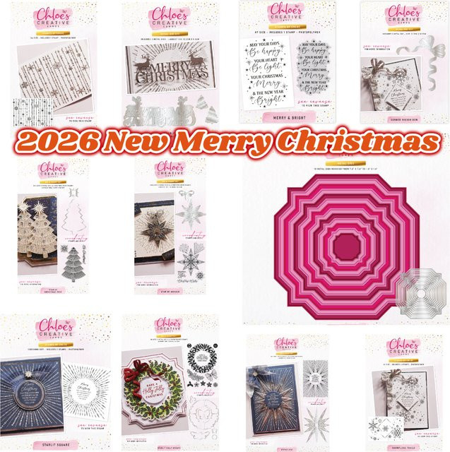 Chloes Stanzformen mit Schneeflocken-Muster für Weihnachtsbaum-Dekoration, Scrapbook, Tagebuch und DIY-Grußkarten aus Metall - Bild 1