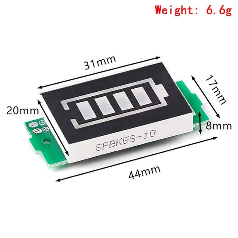 Si Tai&SH Lithium-Batterie Kapazität Anzeige Modul mit blauem und grünem Display für 3,7 V Li-Ion Akkus - Bild 2