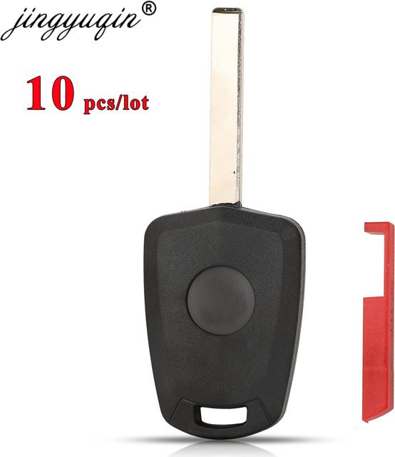Jingyuqin 10er Set Transponder Auto Schlüssel Shell in Schwarz für Chevrolet AVEO Vauxhall Opel Camaro Cruze Equinox Impala Malibu Sonic Fob Fall - Bild 1
