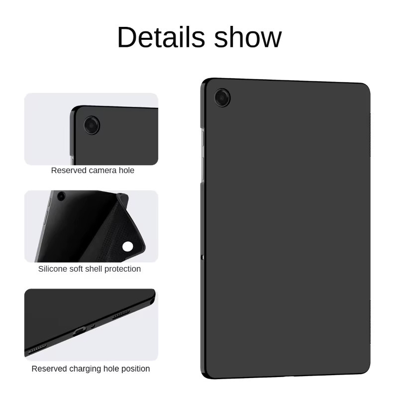 Samsung Galaxy Tab A11 Plus Schutzhülle aus weichem Silikon TPU in Schwarz für SM-X230 und SM-X233 - Bild 3