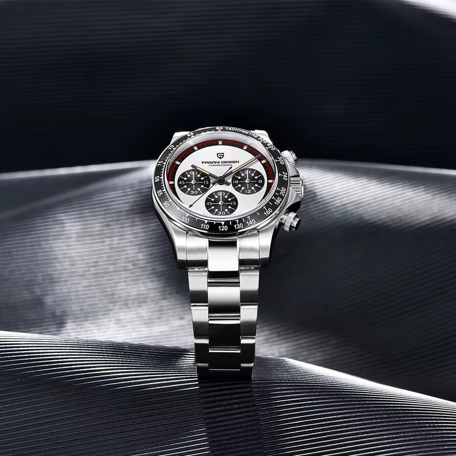 PAGANI DESIGN Chronograph, Quarz, Edelstahl, Keramiklünette, Saphirglas, Herren - Bild 4