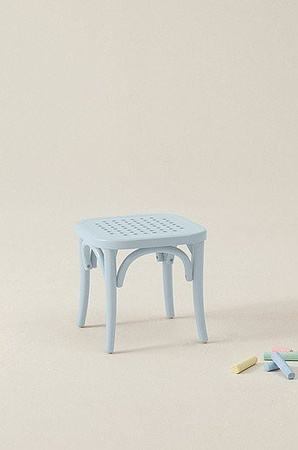 Jotex RIPPATS MINI Kinderhocker in Blau aus Holz, B/T/H: 31 x 31 x 33 cm
