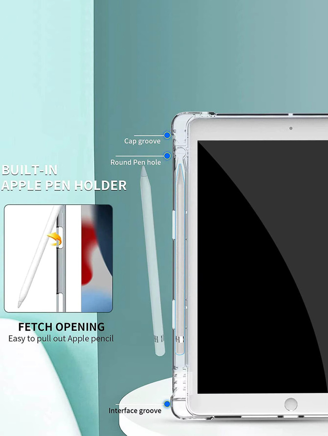 OLAIKE Katzenhülle für iPad 9./8./7. Generation 10,2 Zoll und iPad Mini 4/5/6 mit Stifthalter und Auto Wake/Sleep Funktion - Bild 3