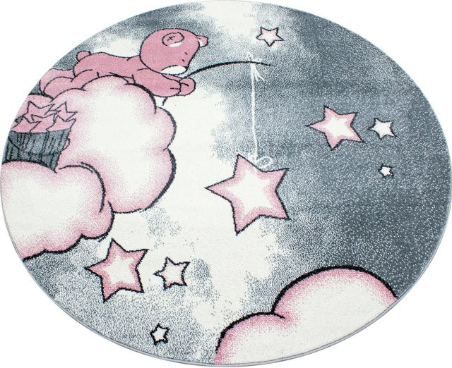 Ayyildiz Kinderteppich Kids Rund in Pink Durchmesser: 160 cm - Bild 1
