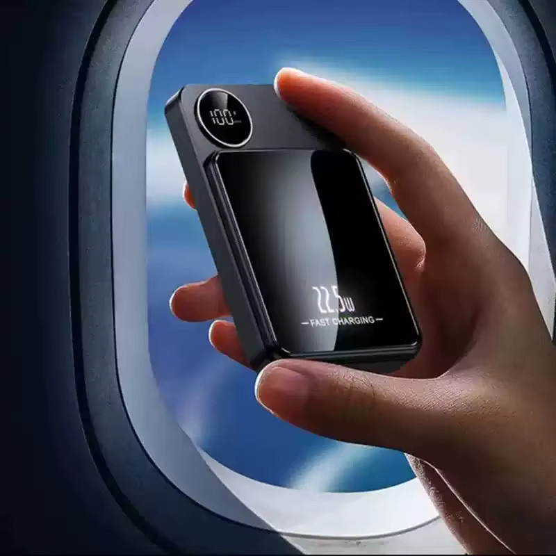 Taepiaai Magnetische Powerbank 20000mAh aus Legierung, Kabelloses Schnell-Ladegerät für iPhone 17 16 15 14 13, MagSafe kompatibler Backup-Akku in Schwarz oder Weiß - Bild 4