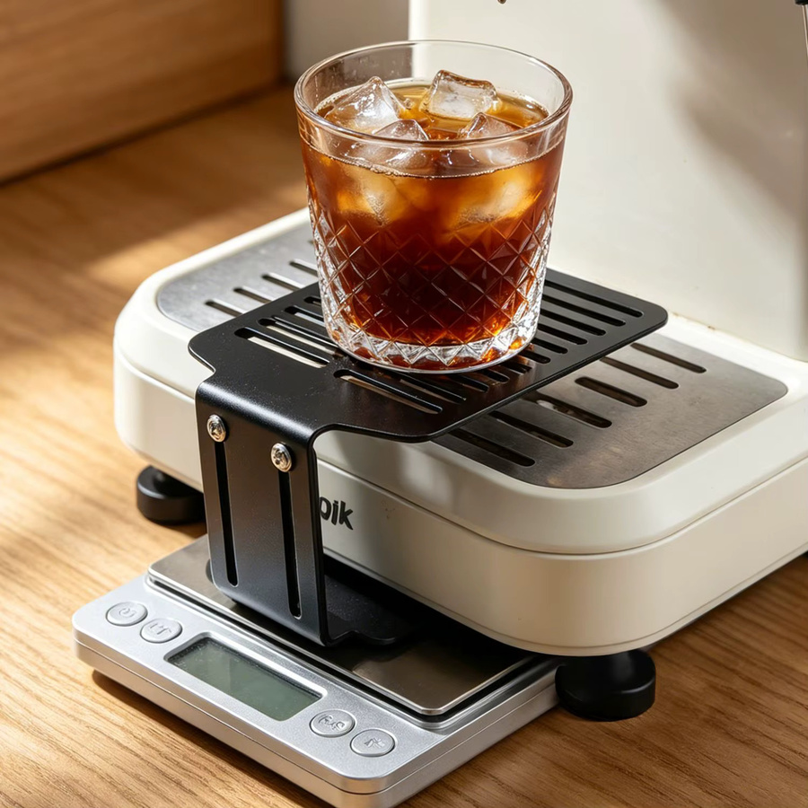Yuanirmo Elektronische Kaffeewaage mit höhenverstellbarem Espresso-Extraktionsbecherhalter in Schwarz - Bild 3