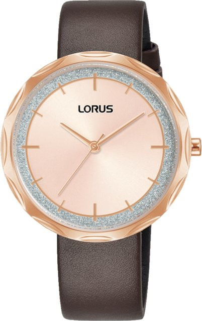 Lorus Armbanduhr, Quarz, Edelstahl, Gold, Leder, 36 mm, Damen - Bild 1