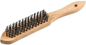Klingspor BH 600 Handbürste Standard mit Holzgriff und Edelstahlborsten, B/T/H: 12,5 x 2,5 x 29,0 cm - Bild 1