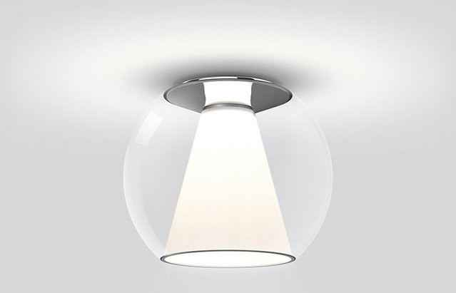 Serien Lighting Draft Ceiling M LED-Deckenleuchte aus Glas in Transparent und Chrom mit dim2warm Funktion (1800K - 3000K) - Bild 1