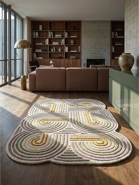 Wollteppich abstrakt Grün Kadima Design B/T: 200 x 300 cm - Bild 1