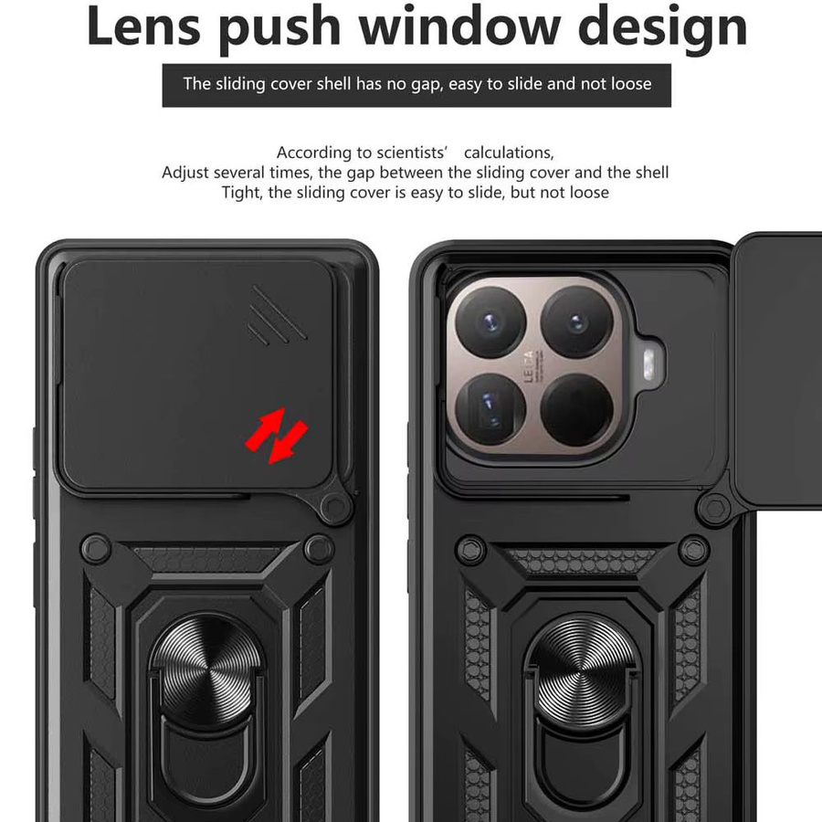 Slide Kamera Objektiv Schutz Rüstung für Xiaomi Mi 15T Pro und 15T 5G in Schwarz und Gold - Bild 5