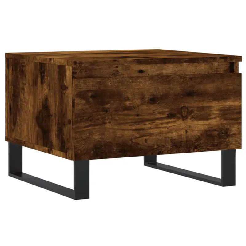vidaxl Couchtisch Set 2 Stück Modern in Braun aus Geräuchertem Eichen-Composite und Metall B/T/H: 50 x 46 x 35 cm - Bild 6