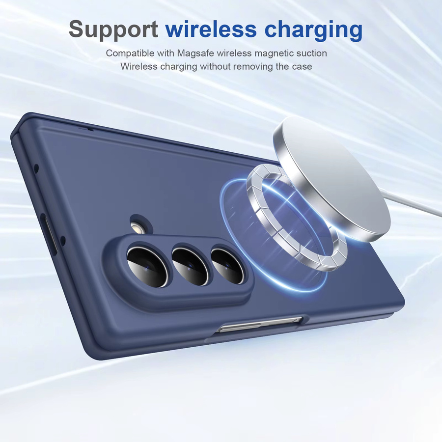 Magnetische und stoßfeste Scharnierschutzhülle für Samsung Galaxy Z Fold 7, 6, 5, 4, 3 5G mit MagSafe-Kompatibilität und mattierter Abdeckung in Pink oder Blue - Bild 4