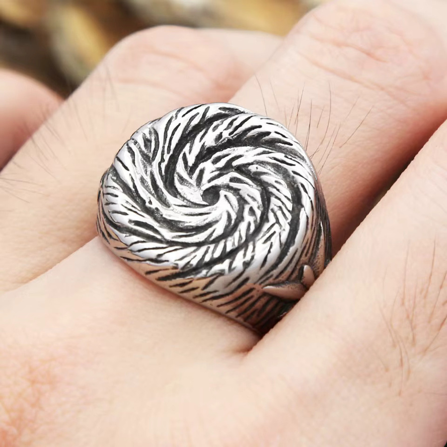 NORTHMAN Ring, Edelstahl, Silber, Unisex - Bild 3