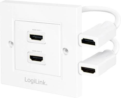 LogiLink AH0015 HDMI Adapter Weiß mit 1x HDMI-Buchse und 2x HDMI-Buchse - Bild 1