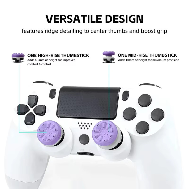 DATA FROG Hochleistungs-Analogstick Freek Galaxy für PS4 und PS5 in Weiß und Lila für FPS Shooter - Bild 2