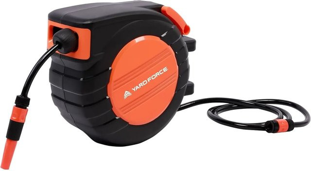 Yard Force Schlauchaufroller HW HR20A mit automatischem Schlauchrückzug in Orange-Schwarz - Bild 1