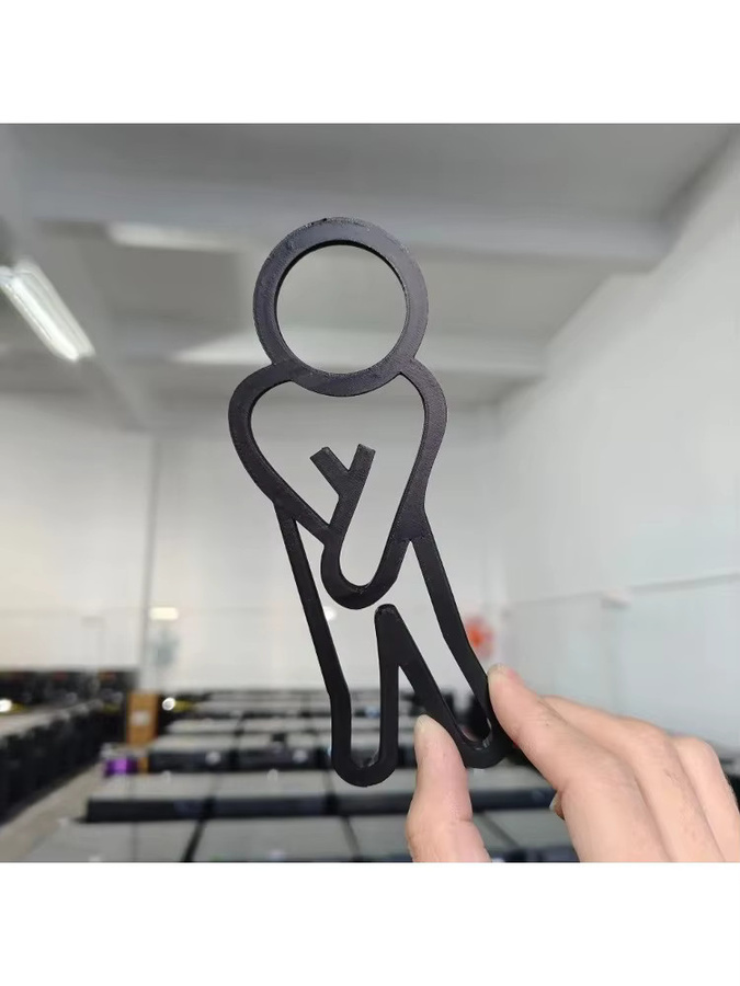 CIFBUY Dekoratives WC-Schild aus Metall in Schwarz, Höhe: 12 cm - Bild 5