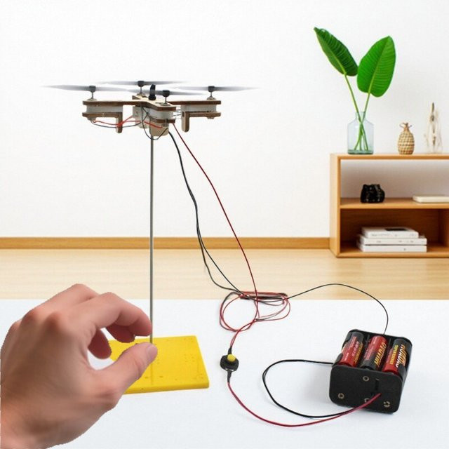soulbao DIY-Drohnen-Modellbausatz, Lernspielzeug, Kunststoff, Bunt - Bild 1