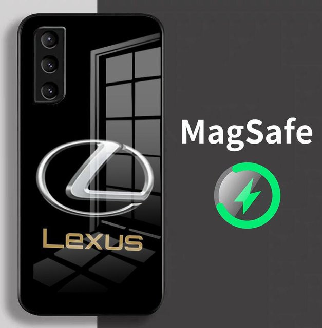 Lexus Luxuriöse Mode Handyhülle mit MagSafe für Samsung Galaxy S25 S24 FE S23 S22 S21 S20 FE Ultra Plus in Schwarz - Bild 1