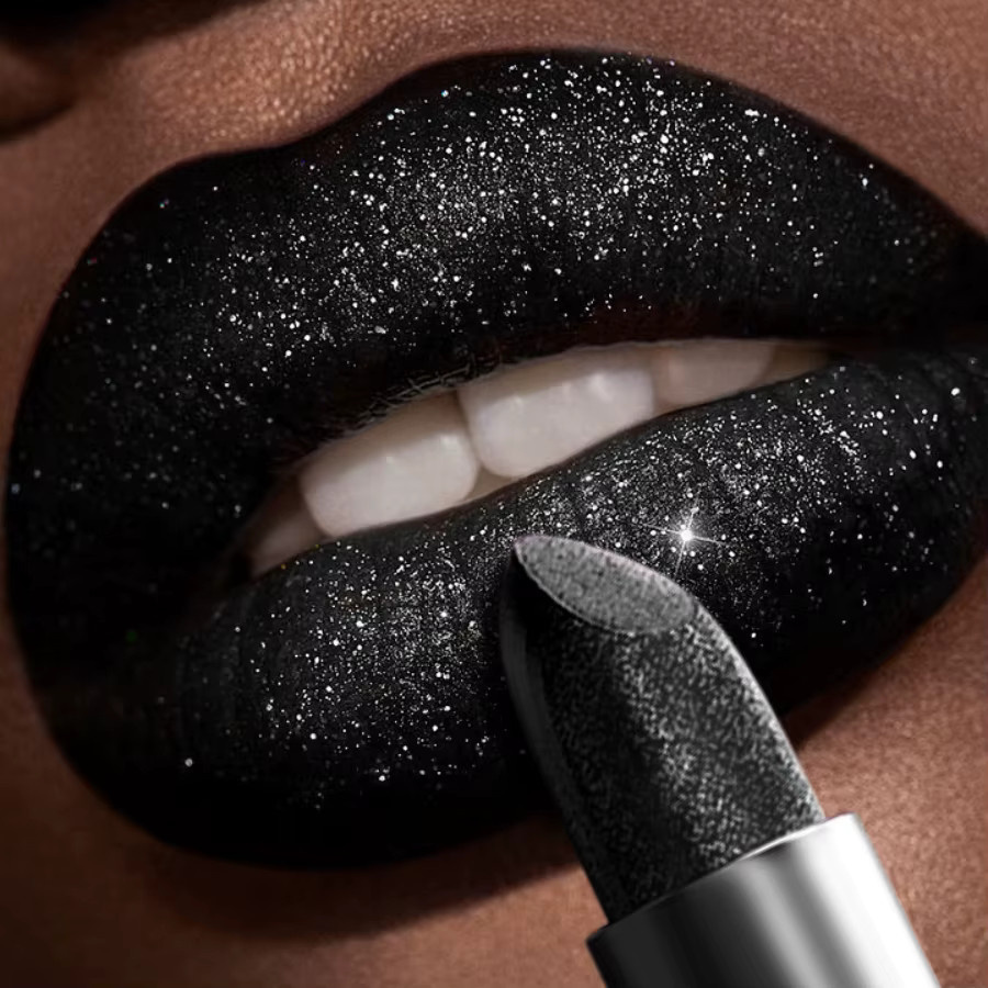 KAFURUX Lippenstift, Schwarz, Metallic-Finish - Bild 2