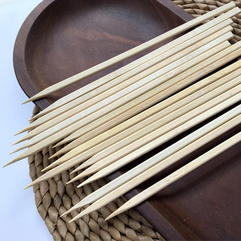 100 Stück Bambusspieße aus Naturholz in Beige, Länge: 15 cm, Durchmesser: 5,5 mm - Bild 2